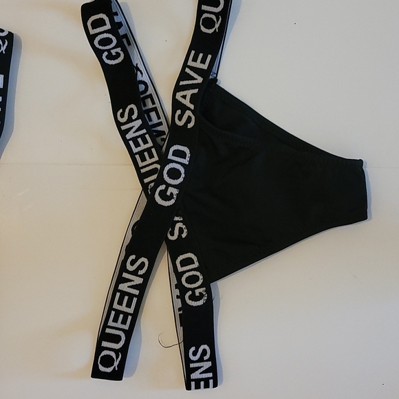 2 pc Bikini size Large Black - Picture 2 of 3